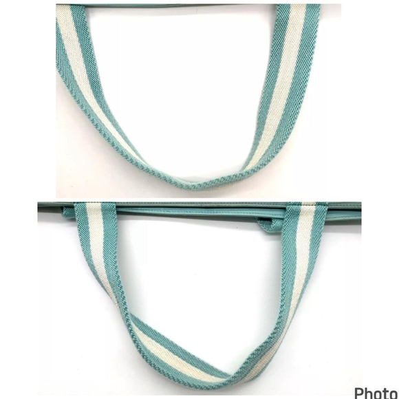 Auth Gucci Big GG Teal Blue/White Tote Bag - Picture 6 of 10